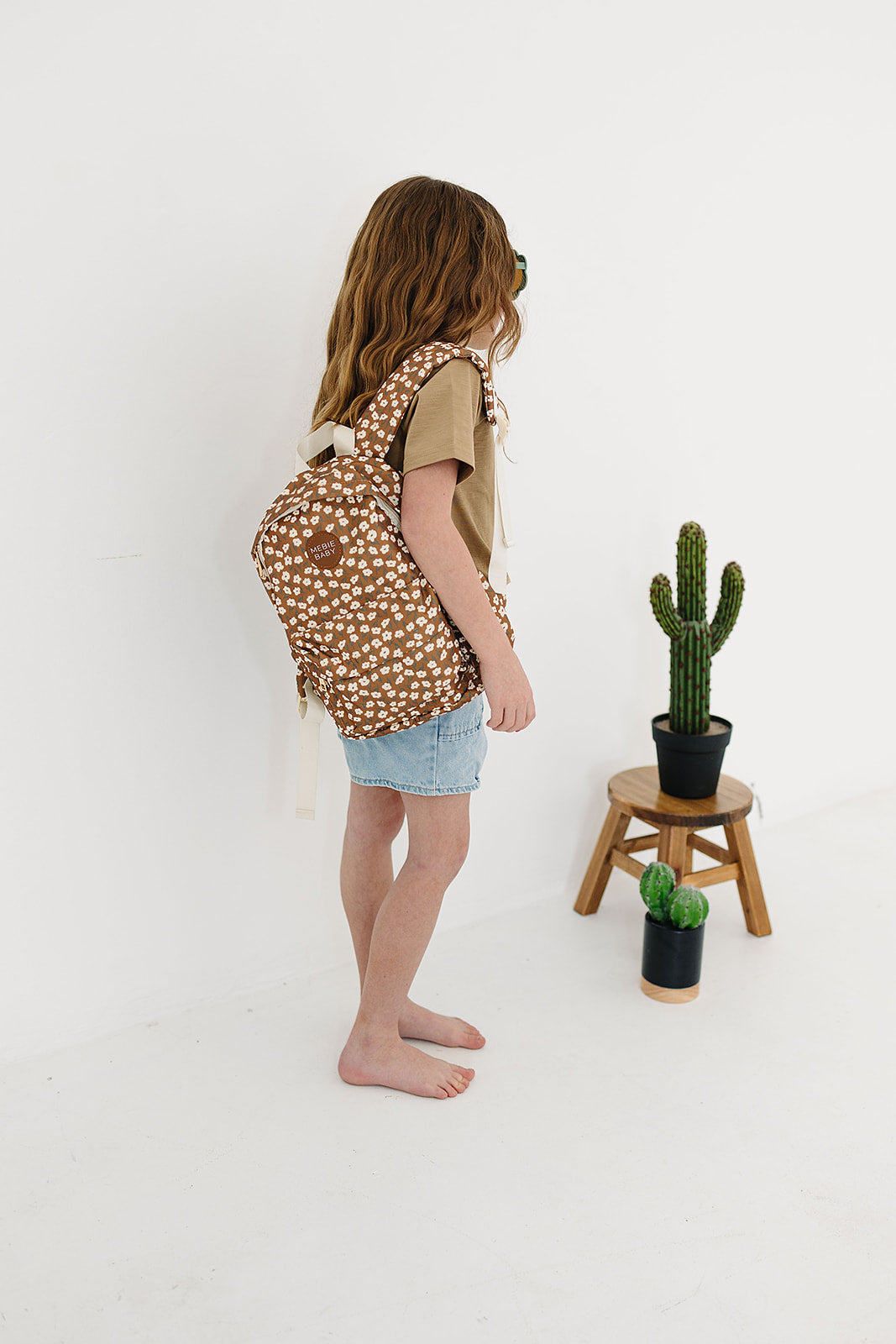 Mebie Baby Mini Backpack - Mustard Floral