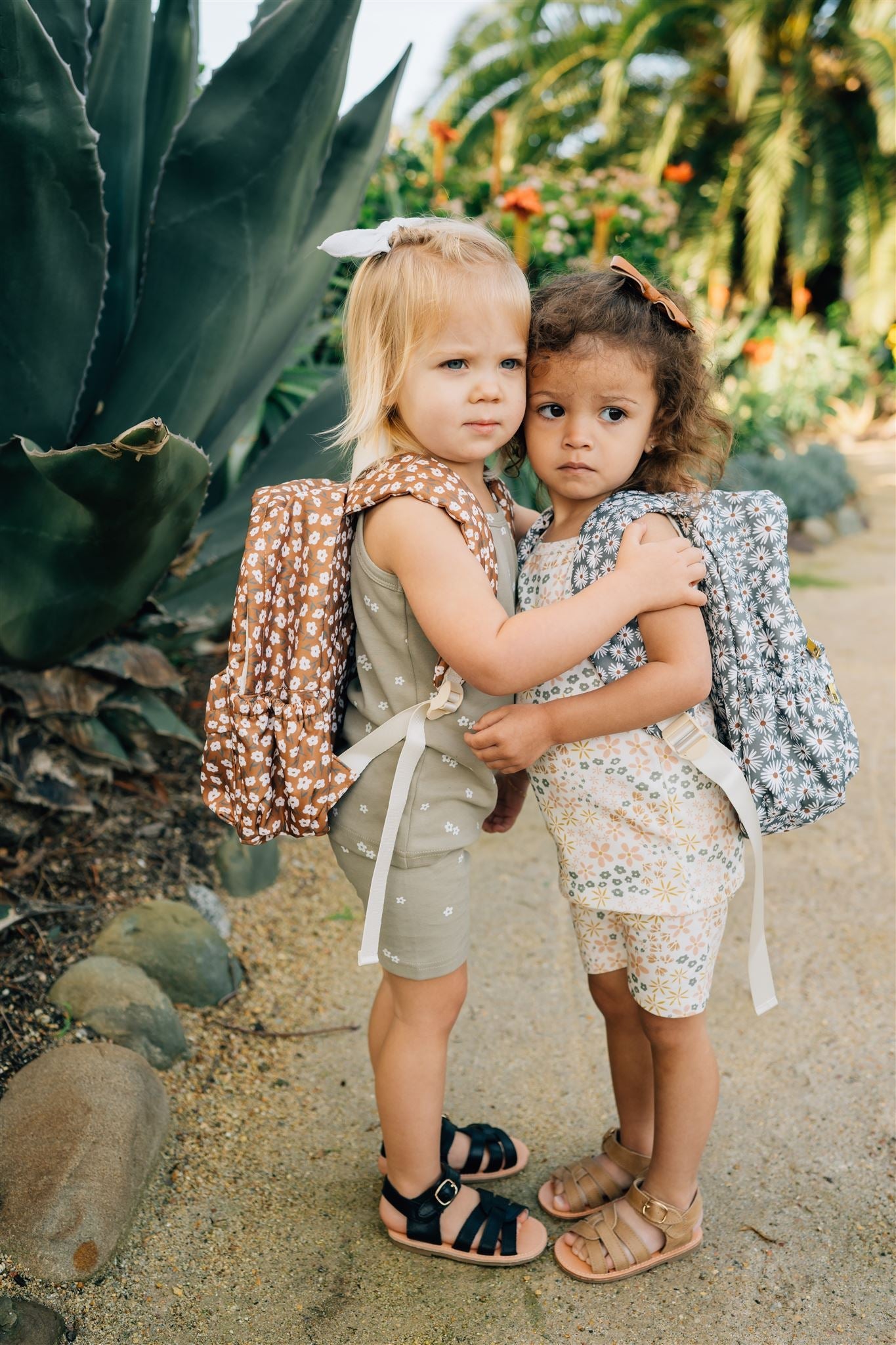 Mebie Baby Mini Backpack - Mustard Floral