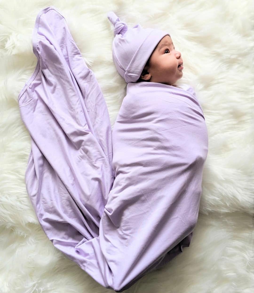 Stroller Society Swaddle Blanket Set - Purple - Atara & Co