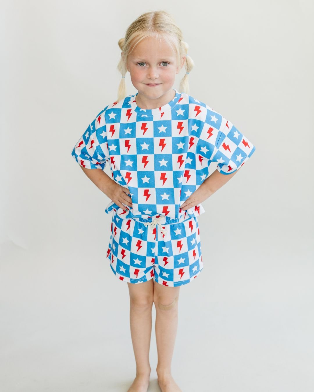 LPK Shorts Set - Checks & Stars - Atara & Co