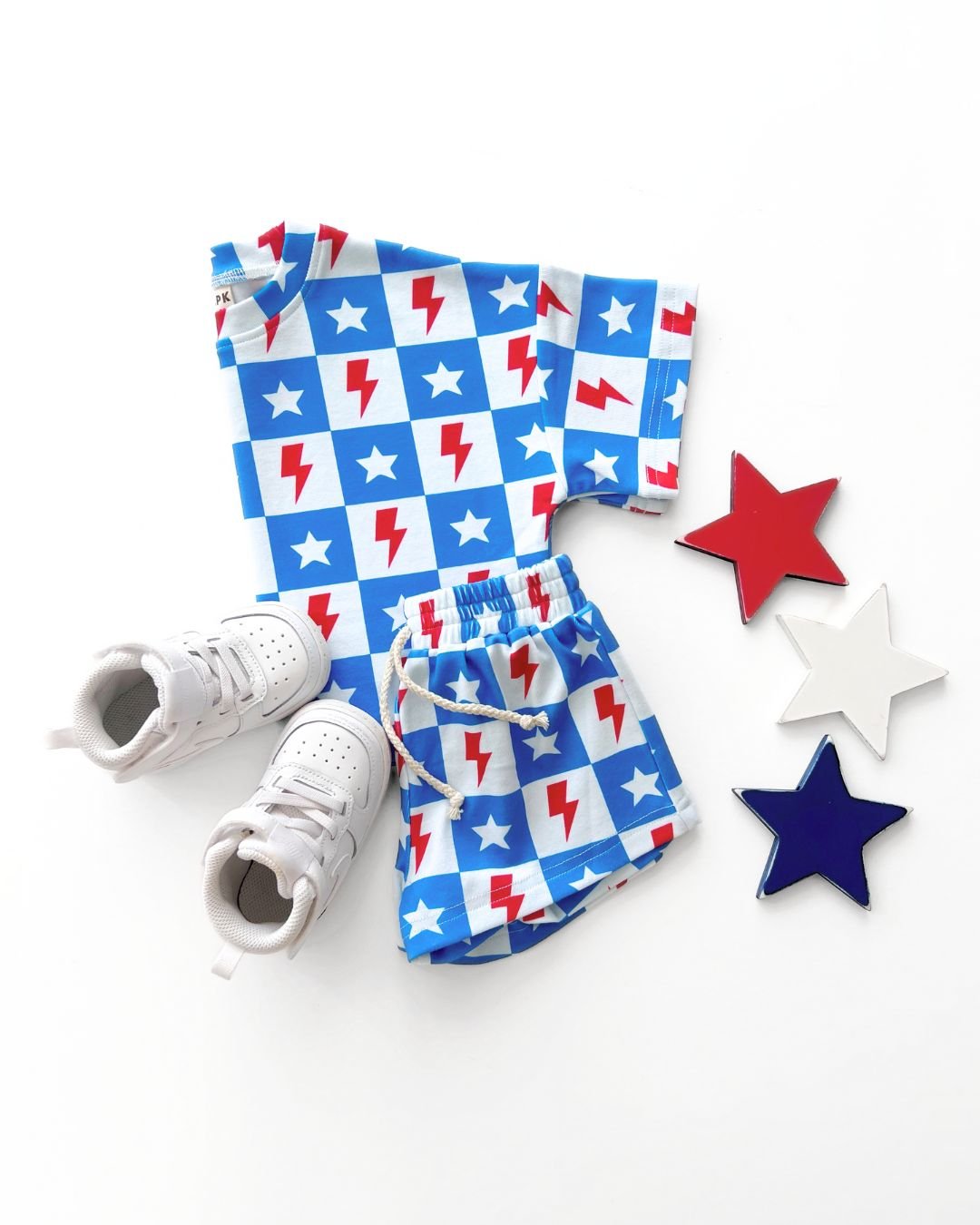 LPK Shorts Set - Checks & Stars - Atara & Co