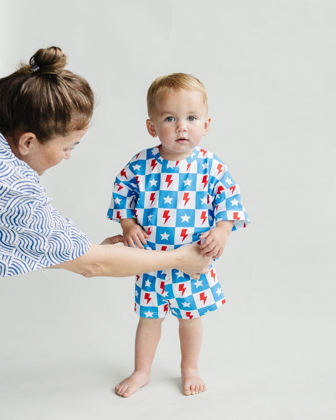 LPK Shorts Set - Checks & Stars - Atara & Co