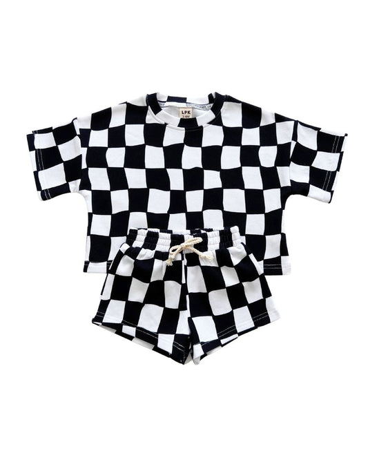 LPK Shorts Set - Wavy Checkered