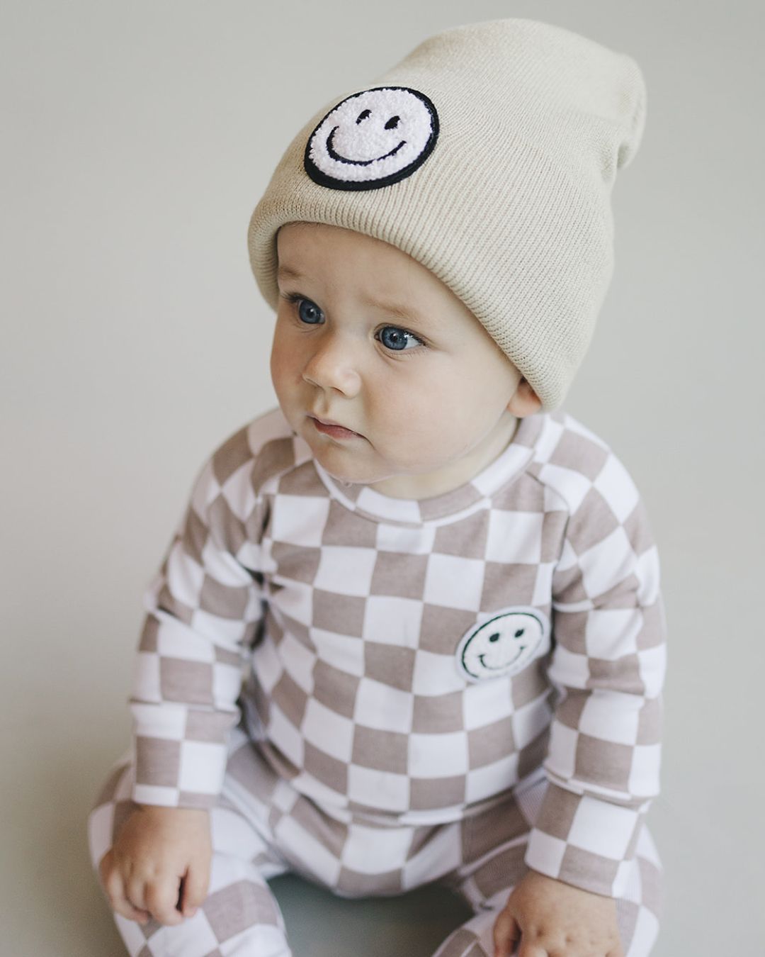 LPK Smiley Beanie - Beige - Atara & Co