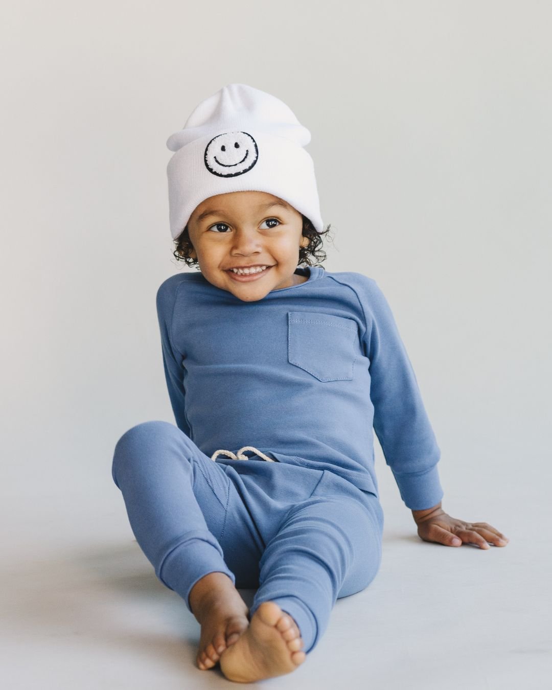 LPK Smiley Beanie - White - Atara & Co