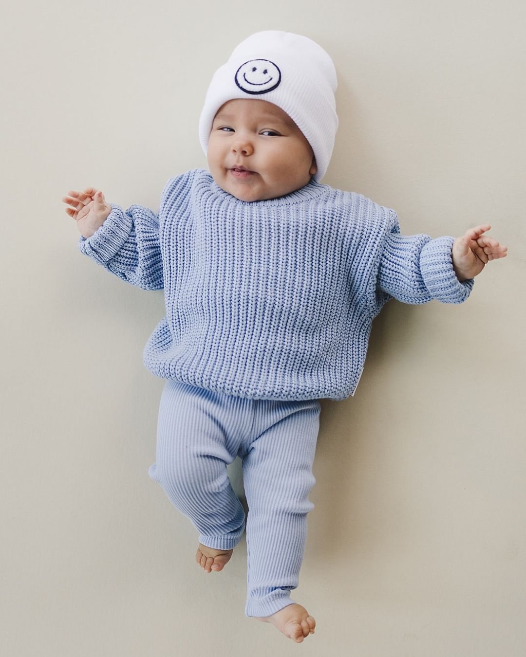 LPK Smiley Beanie - White - Atara & Co