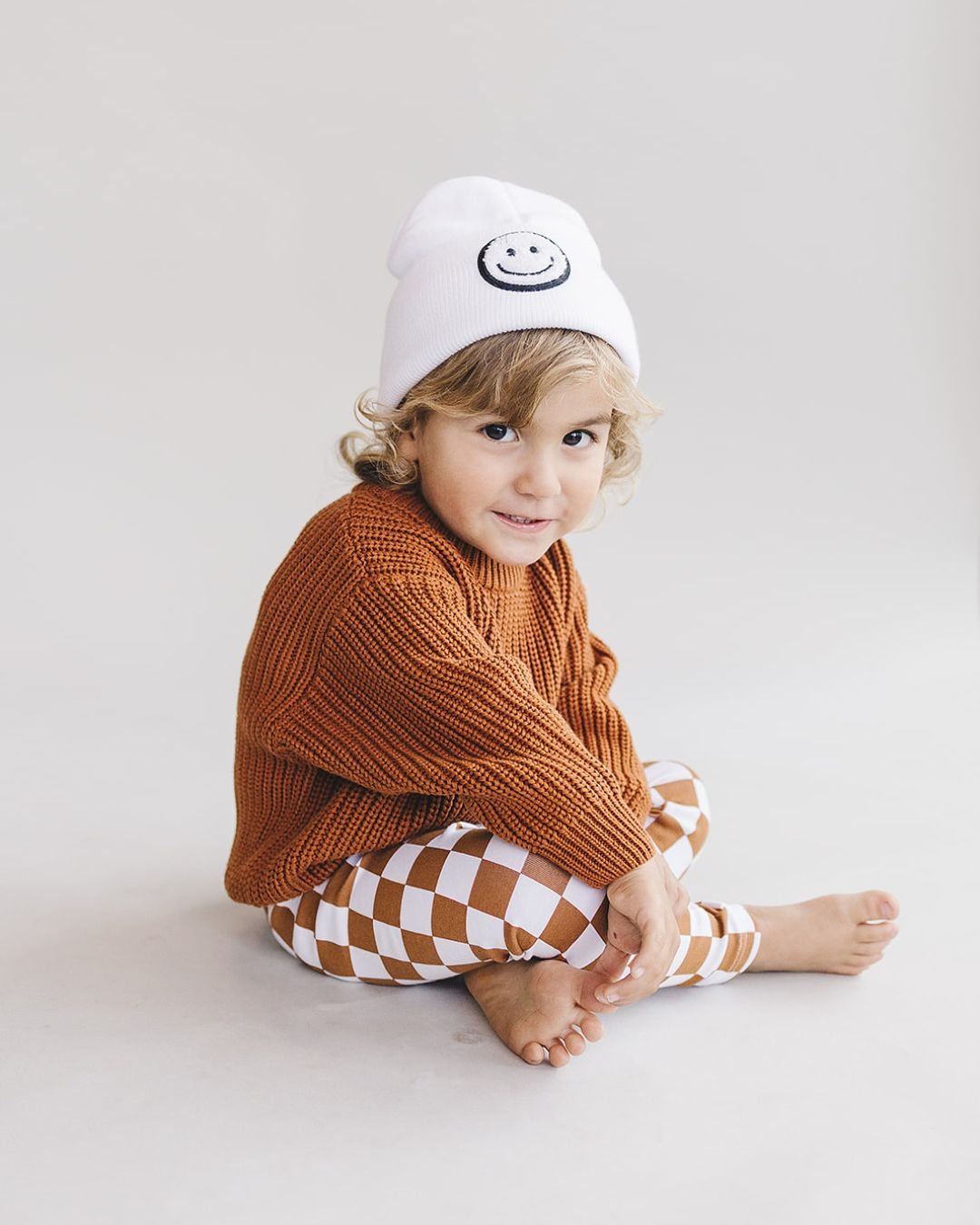 LPK Smiley Beanie - White - Atara & Co