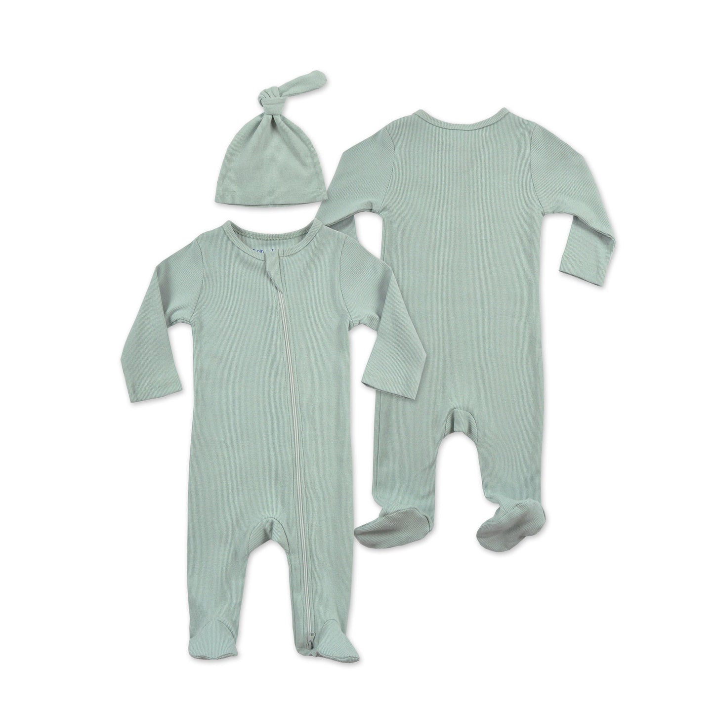 Petelulu Ribbed Footed Romper + Hat Set - Atara & Co