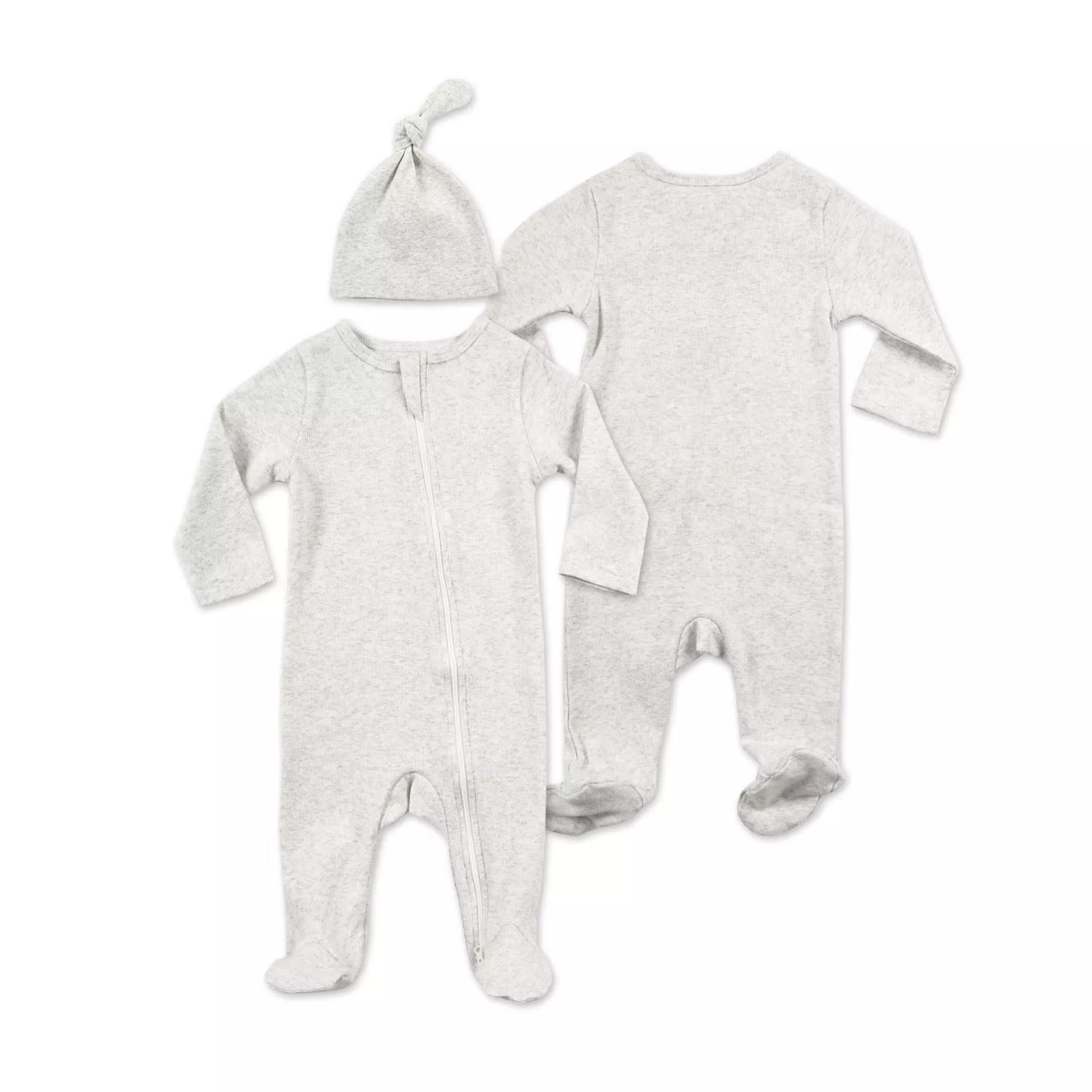 Petelulu Ribbed Footed Romper + Hat Set - Atara & Co