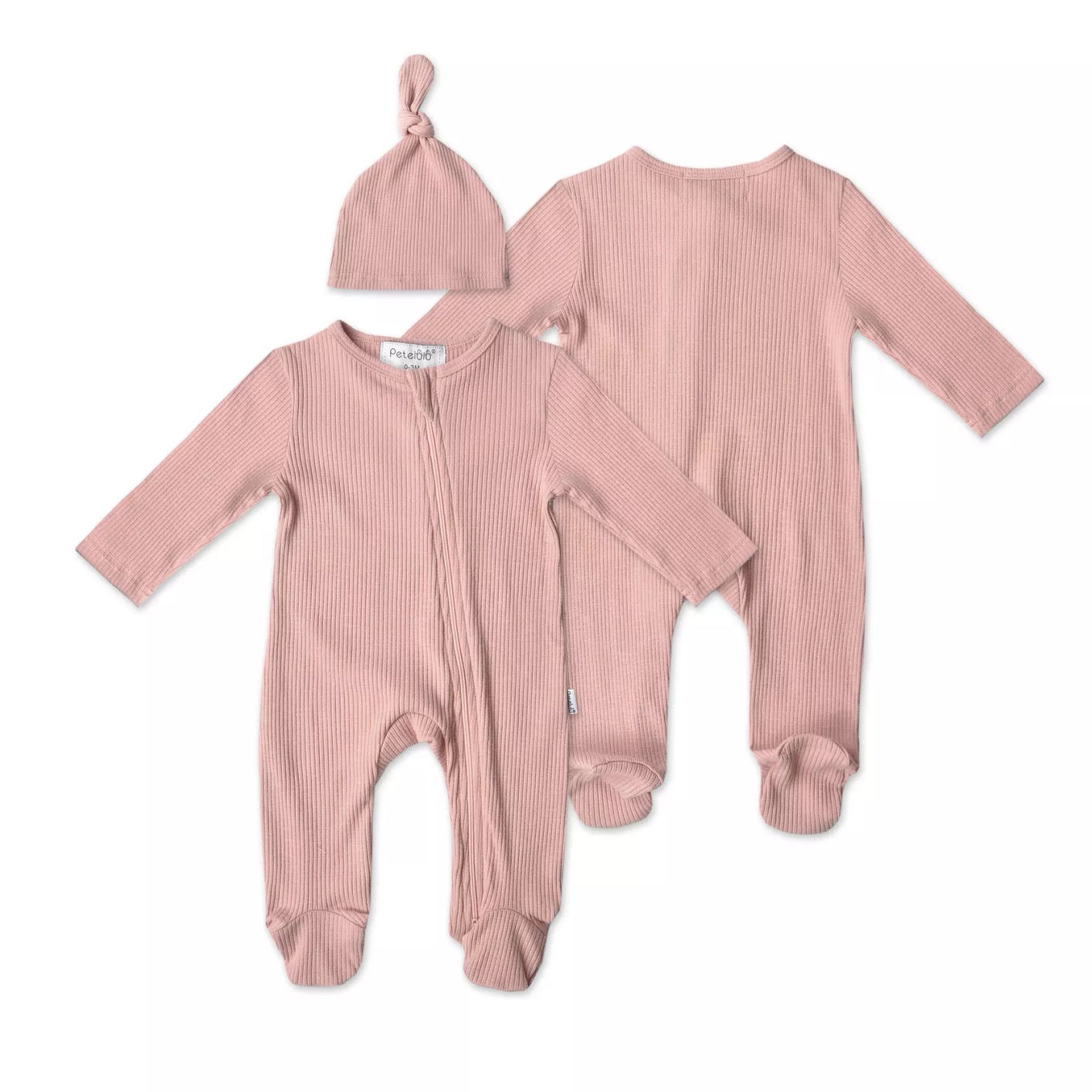 Petelulu Ribbed Romper + Hat Set - Atara & Co