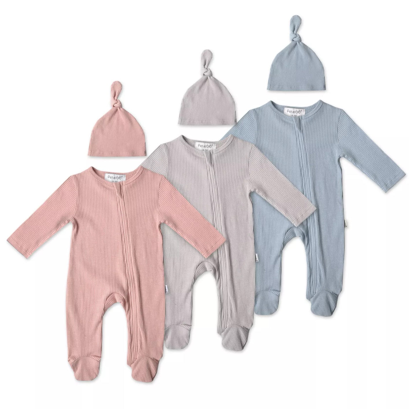 Petelulu Ribbed Romper + Hat Set - Atara & Co