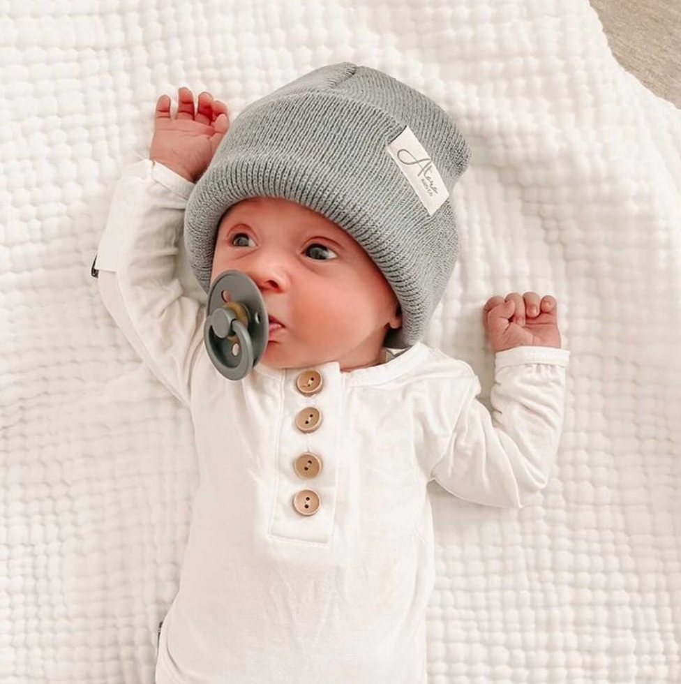 Soft Knitted Cuff Baby Beanie** - Atara & Co